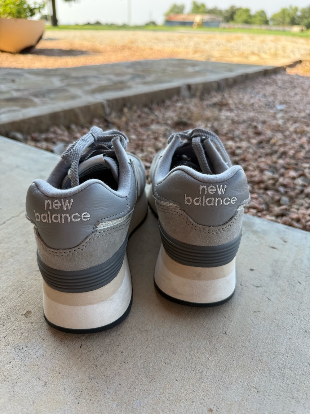 New Balance Women's Grey 574 Platform Sneaker - Picture 5 of 8